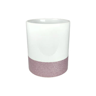 White mug colored base | Glittery pink