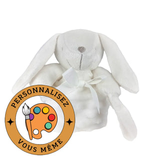 Doudou lapin attache tétine | Blanc |  Kati Corner.