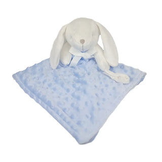 Doudou lapin attache tétine | Bleu |  Kati Corner.