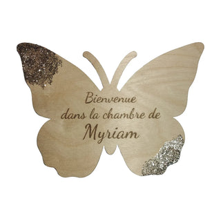 Glitter Butterfly | Birch wood