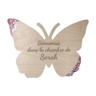 Glitter Butterfly | Birch wood