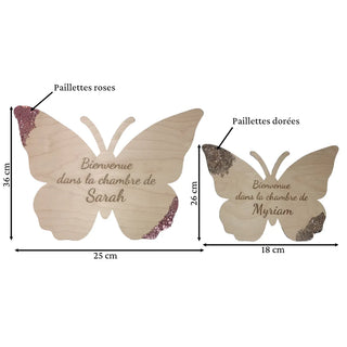 Glitter Butterfly | Birch wood