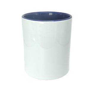 Mug blanc intérieur coloré | Bleu marine |  Kati Corner.