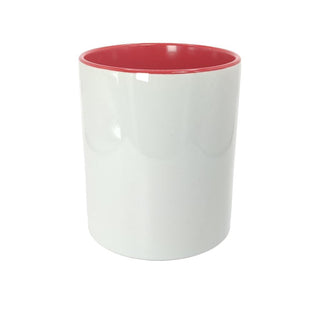 Mug blanc intérieur coloré | Rouge |  Kati Corner.