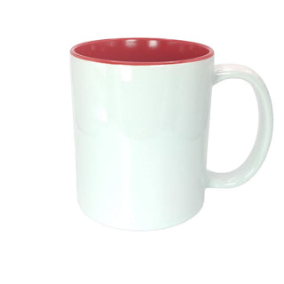 Mug blanc intérieur coloré | Rouge |  Kati Corner.