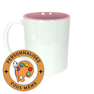 Mug blanc intérieur coloré | Rose |  Kati Corner.