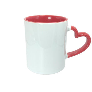 Mug blanc anse cœur | Rouge |  Kati Corner.