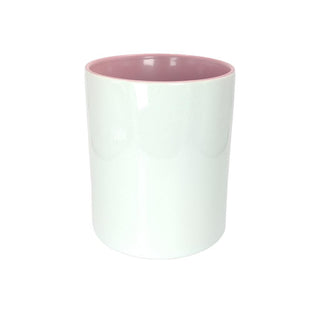 Mug blanc anse cœur | Rose |  Kati Corner.