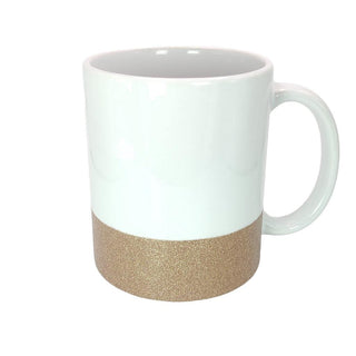 Mug blanc base colorée | Or pailleté |  Kati Corner.